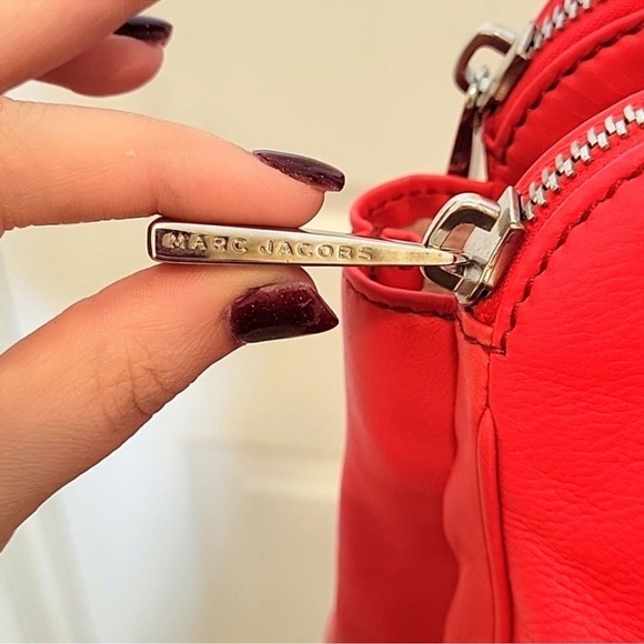 BIN046.8 Marc Jacobs Red Leather Blake Satchel Shoulder Bag - Picture 2 of 8